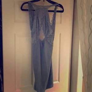 Shade open back mini dress